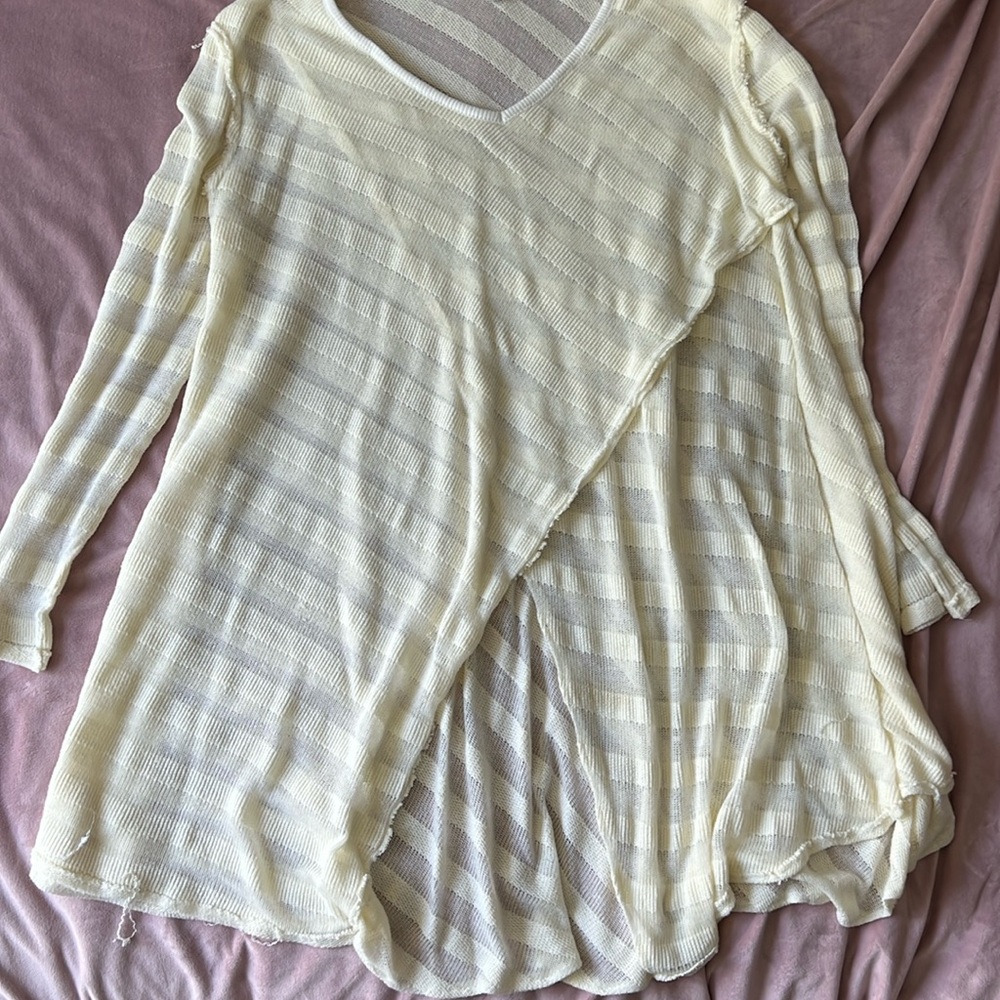 Free people knit overlapping sweater